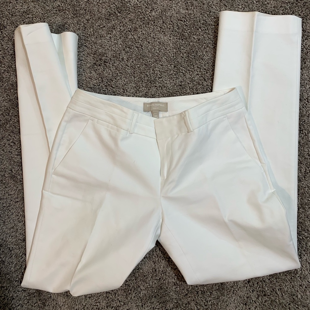 Banana republic white slack pants